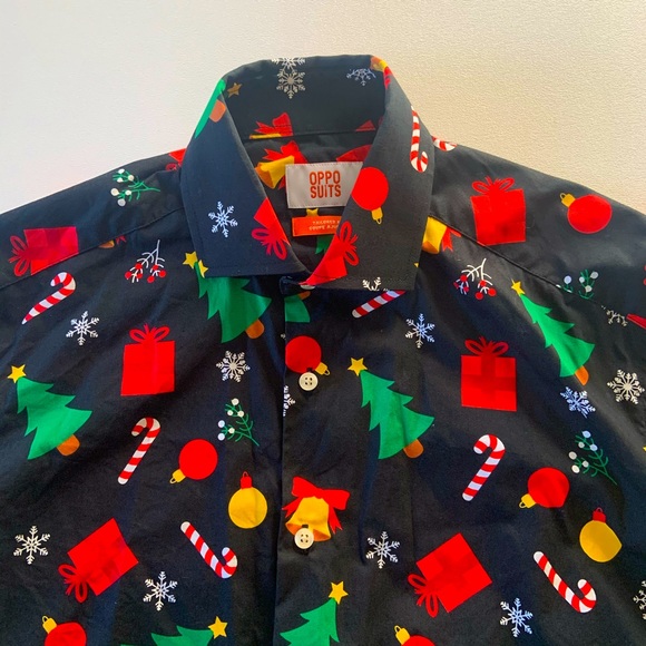 OppoSuits Other - Boys 14 long sleeve Christmas button up shirt